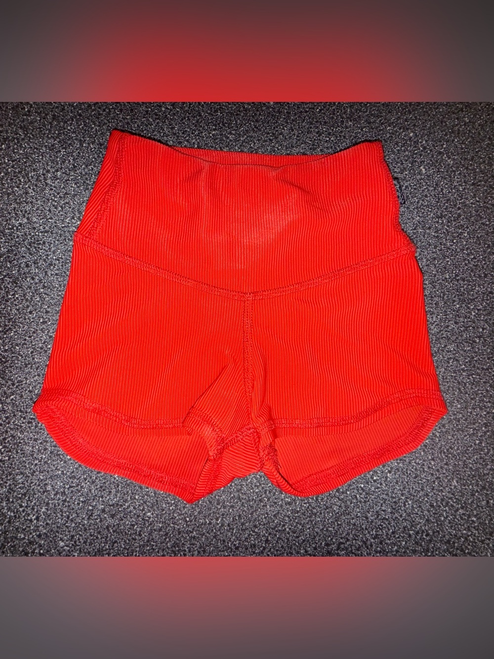 Tiger Friday Red Ribbed Dance Shorts Size Child Medium ** piling on back**